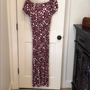 Ann Taylor loft off the shoulder maxi dress
